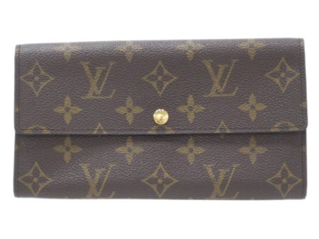 LOUIS VUITTON Pochette Porte Mone Credit Bifold Long Wallet Monogram M61725 MB0062 For Sale