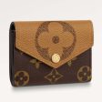 Louis Vuitton LV Unisex Zoe Wallet Monogram Reverse Coated Canvas Cowhide Leather Online Sale