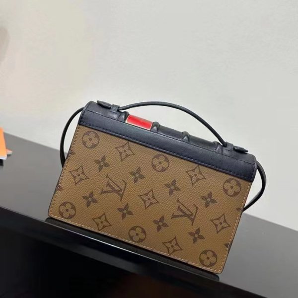 Louis Vuitton LV Women Book Chain Wallet Brown Monogram Reverse Coated Canvas Cowhide Online