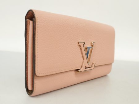 Louis VuittonAuth  Taurillon Portofeuil Capsine M61250 Women s Long Wallet For Discount