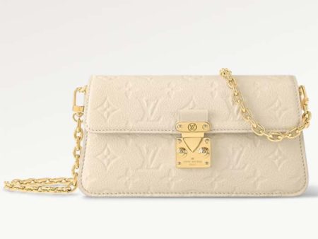 Louis Vuitton LV Women Wallet On Chain Métis Cream Monogram Empreinte Embossed Supple Grained Cowhide Leather For Sale