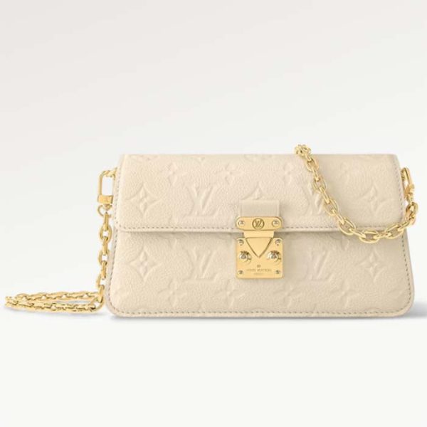 Louis Vuitton LV Women Wallet On Chain Métis Cream Monogram Empreinte Embossed Supple Grained Cowhide Leather For Sale