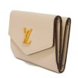 LOUIS VUITTON Trifold Wallet Portefeuille Lock Mini Snap Button Compact LV Logo Greige M69340 Men s Women s Billfold Fashion