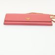 Prada Safiano Leather Chain Wallet Pink  ar6601 Sale