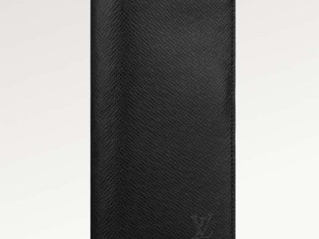 Louis Vuitton LV Unisex Brazza Wallet Taïga Leather Discreetly Stamped LV Initials Sale