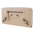 BALENCIAGA Long Wallet Purse 253036 Calfskin Beige pink Classic Continental Women Sale