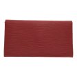 LOUIS VUITTON Pochette Porto Mone Credit M63577 Epi Leather Red Gold Metal Fittings Bifold Long Wallet Women s For Discount