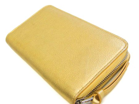 LOUIS VUITTON Zippy Lock Me Japan Limited M63816 Women s Calf Leather Long Wallet [bi-fold] Gold Sale