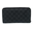 LOUIS VUITTON Damier Graphite Zippy Organizer NM Long Wallet N60111 Auth 35158 For Discount