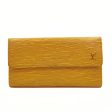 LOUIS VUITTON long wallet in yellow epi leather For Discount