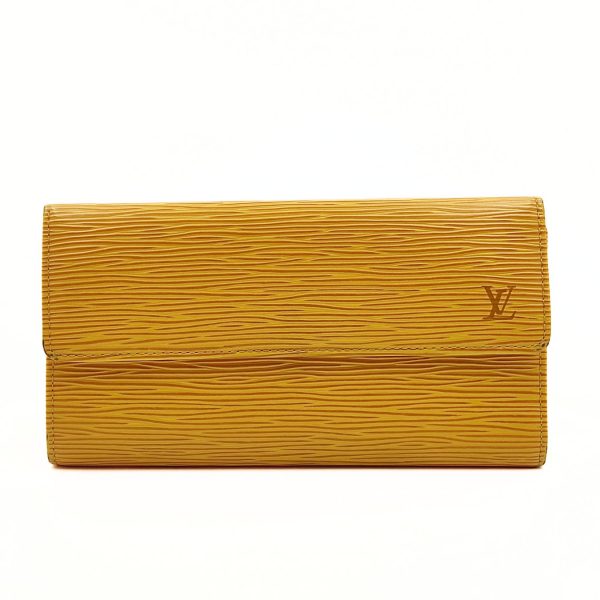 LOUIS VUITTON long wallet in yellow epi leather For Discount