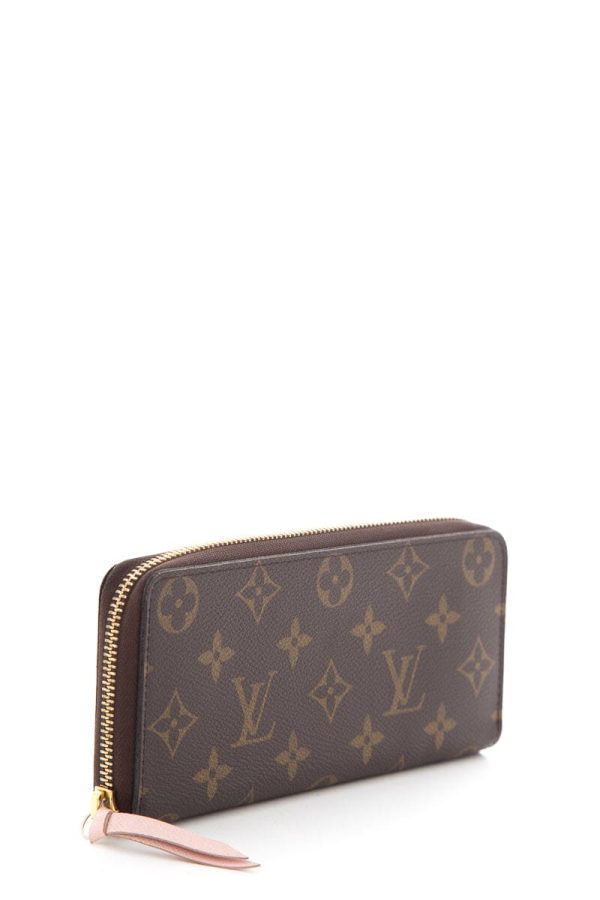 Louis Vuitton Brown & Pink Monogram Wallet For Discount