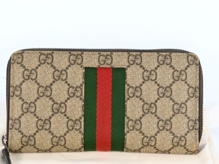 Gucci Sherry Line Zip Roud Long Wallet Discount