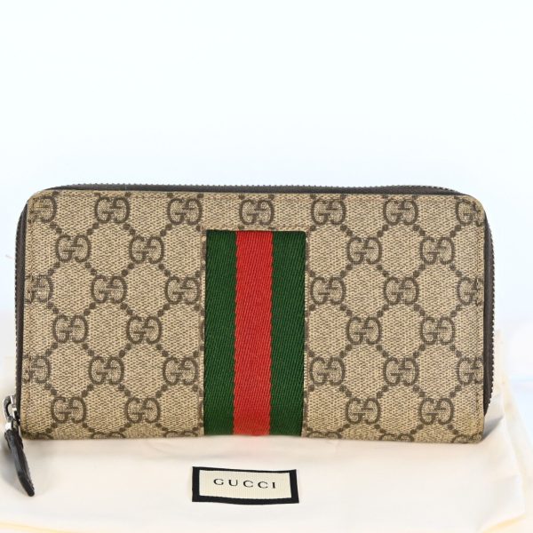 Gucci Sherry Line Zip Roud Long Wallet Discount