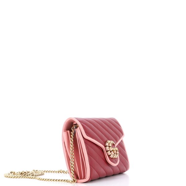 Gucci Gg Marmont Chain Wallet Diagonal For Sale