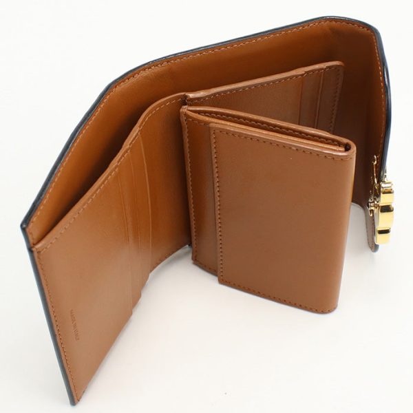 CELINE 10D78 2CQH 04LU Small flap wallet Triomphe canvas Tri-fold coin PVC Women Online Hot Sale