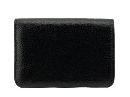 BALENCIAGA Tri-fold wallet 593813 leather black Every day Women Hot on Sale