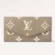 Louis Vuitton LV Unisex Sarah Wallet Cream Monogram Empreinte Embossed Supple Grained Cowhide Leather Fashion