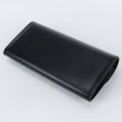 CELINE 10E31 3DPV 38NO Large wallet Triomphe Long wallet with double fold coin purse Calfskin Black Women Supply