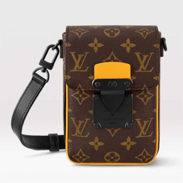 Louis Vuitton LV Unisex S-Lock Vertical Wearable Wallet Radiant Sun Monogram Macassar Coated Canvas Online Hot Sale