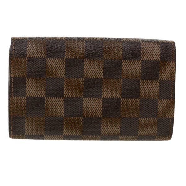 LOUIS VUITTON Damier Ebene Portefeuille Tresor Bifold Wallet N61736 Auth 35558 For Cheap