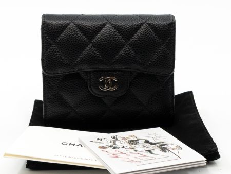 Small Classic Flap Wallet Black Caviar Online Hot Sale