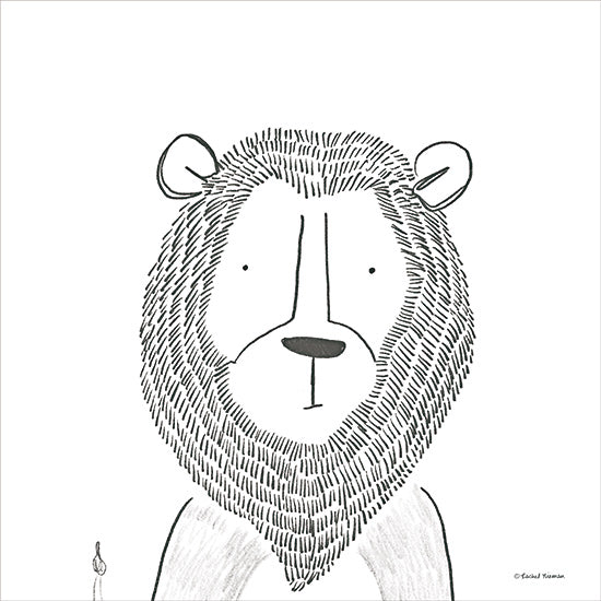 RN425 - Lion Line Drawing 1 - 12x12 Discount