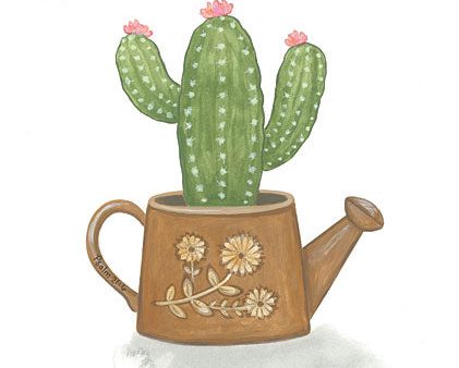 ALP2071 - Watering Can Cactus - 12x16 For Cheap