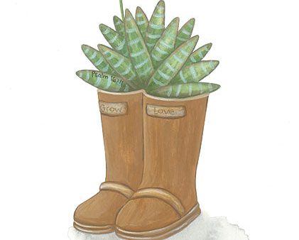 ALP2068 - Garden Boots Cactus - 12x16 Online now